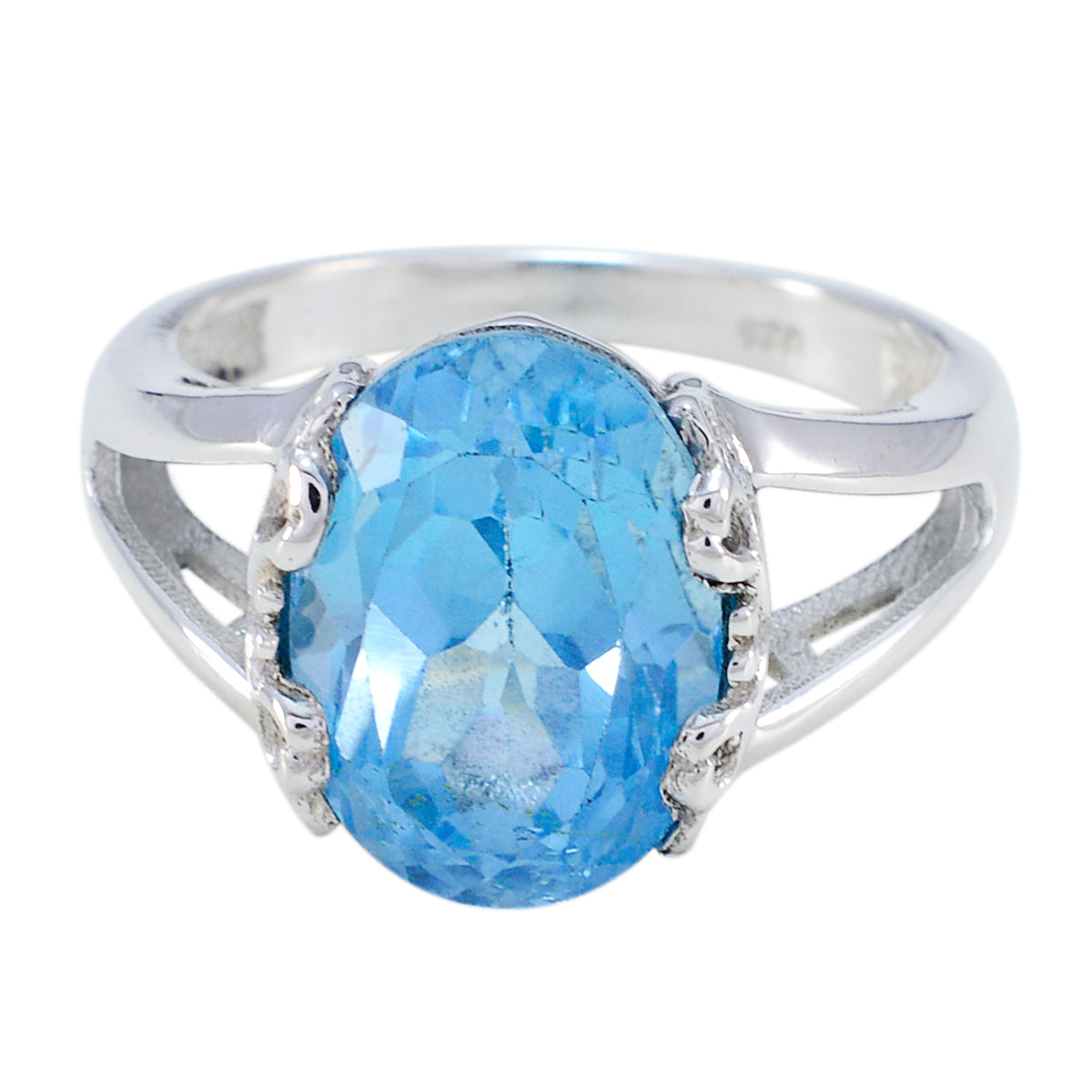 Cunning Gemstone Blue Topaz Sterling Silver Ring Jewelry Packaging