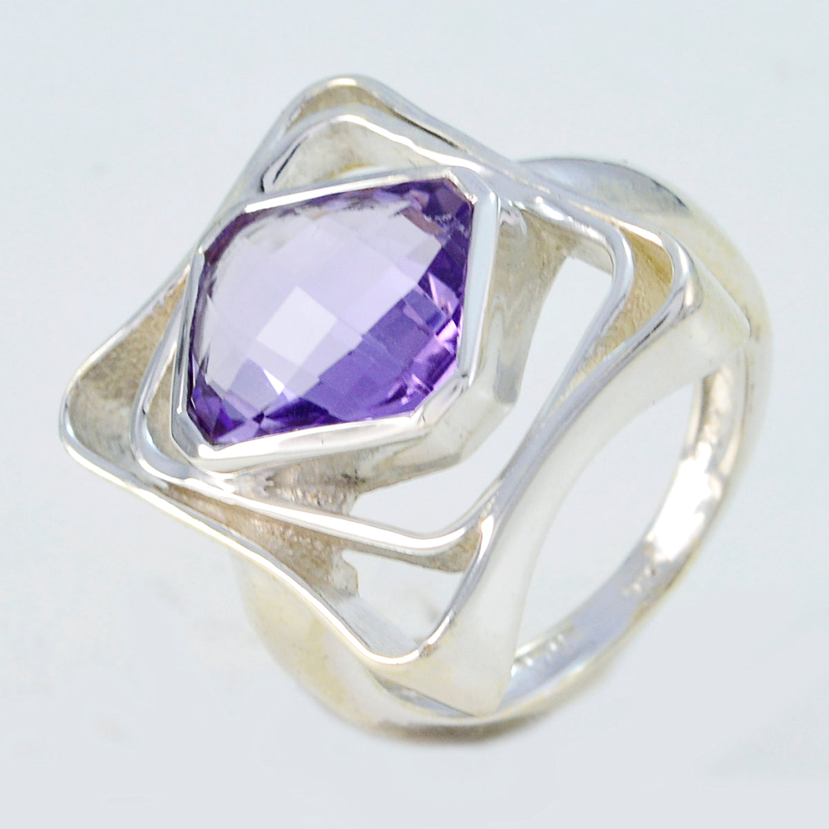 Cute Gemstone Amethyst 925 Sterling Silver Ring Children’S Jewelry
