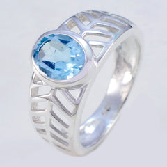 Dainty Gemstones Blue Topaz 925 Sterling Silver Ring Jewelry Pliers