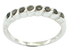 Dainty Gemstones Smoky Quartz 925 Sterling Silver Rings Jewelry Wiki