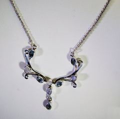 Designer 925 Solid Sterling Silver gorgeous Natural Multi Necklace gift UK