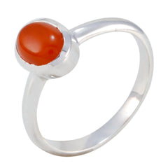 Desirable Gemstones Red Onyx 925 Sterling Silver Ring Homemade Jewelry