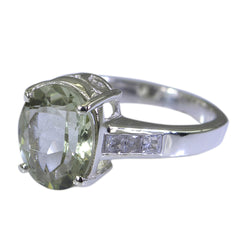 Elegant Gem Green Amethyst Sterling Silver Ring Jewelry Appraisal Cost