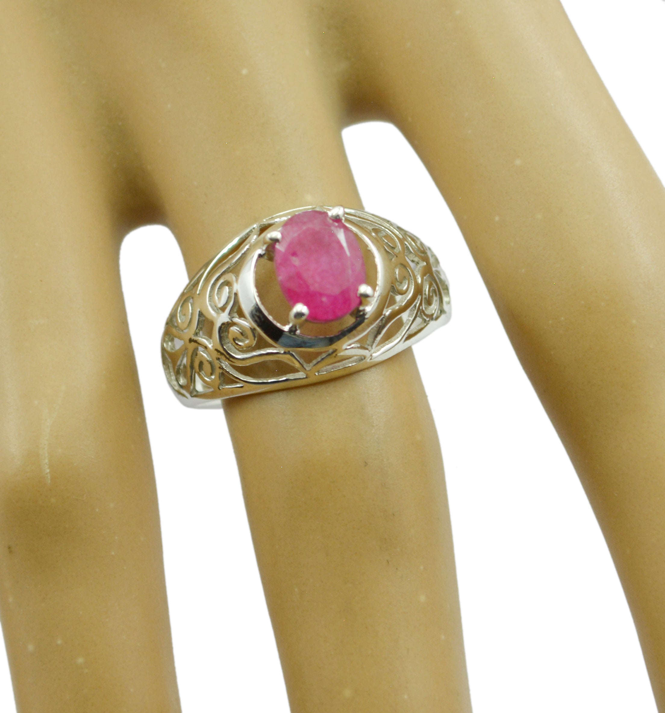 Enticing Gem Indianruby 925 Silver Ring Jewelry Pawn Shop Near Me