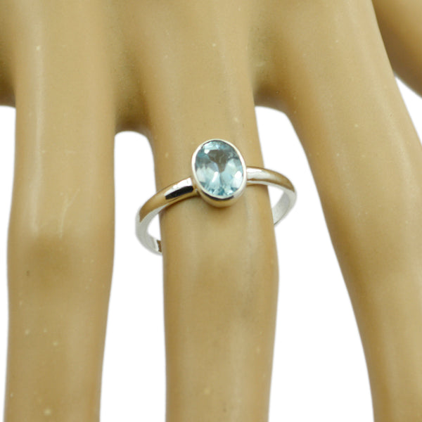Enticing Gemstones Blue Topaz Solid Silver Ring Jewelry Making Ideas