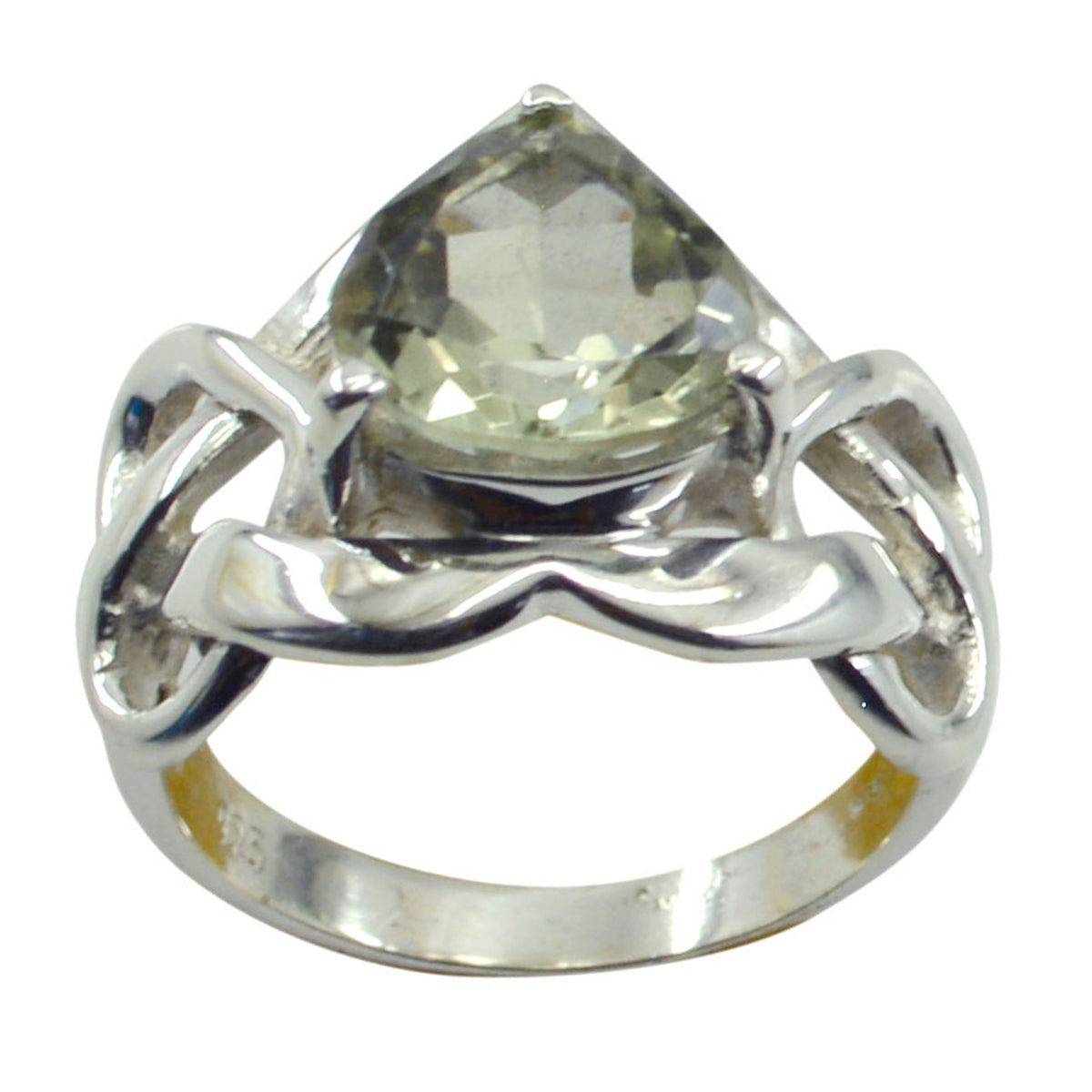 Enticing Stone Green Amethyst Solid Silver Rings Jewelry Appraisers
