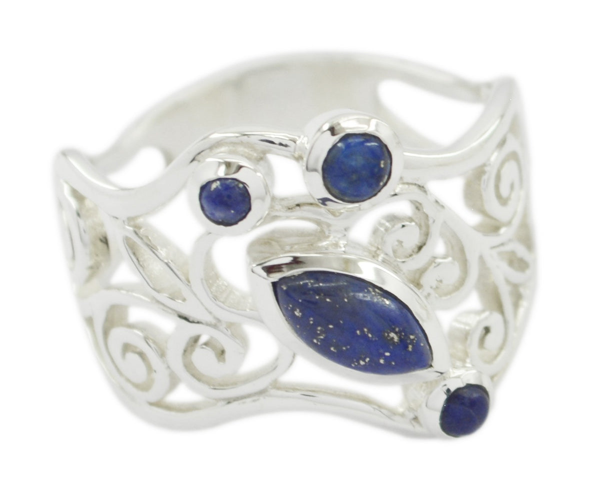Excellent Gem Lapis Lazuli 925 Ring Stainless Steel Jewelry Wholesale