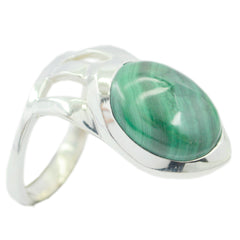 Excellent Gemstone Malachite 925 Sterling Silver Ring Womens Jewelry