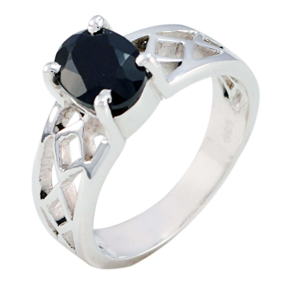 Exporter Gem Black Onyx Solid Silver Ring Healing Crystals Jewelry