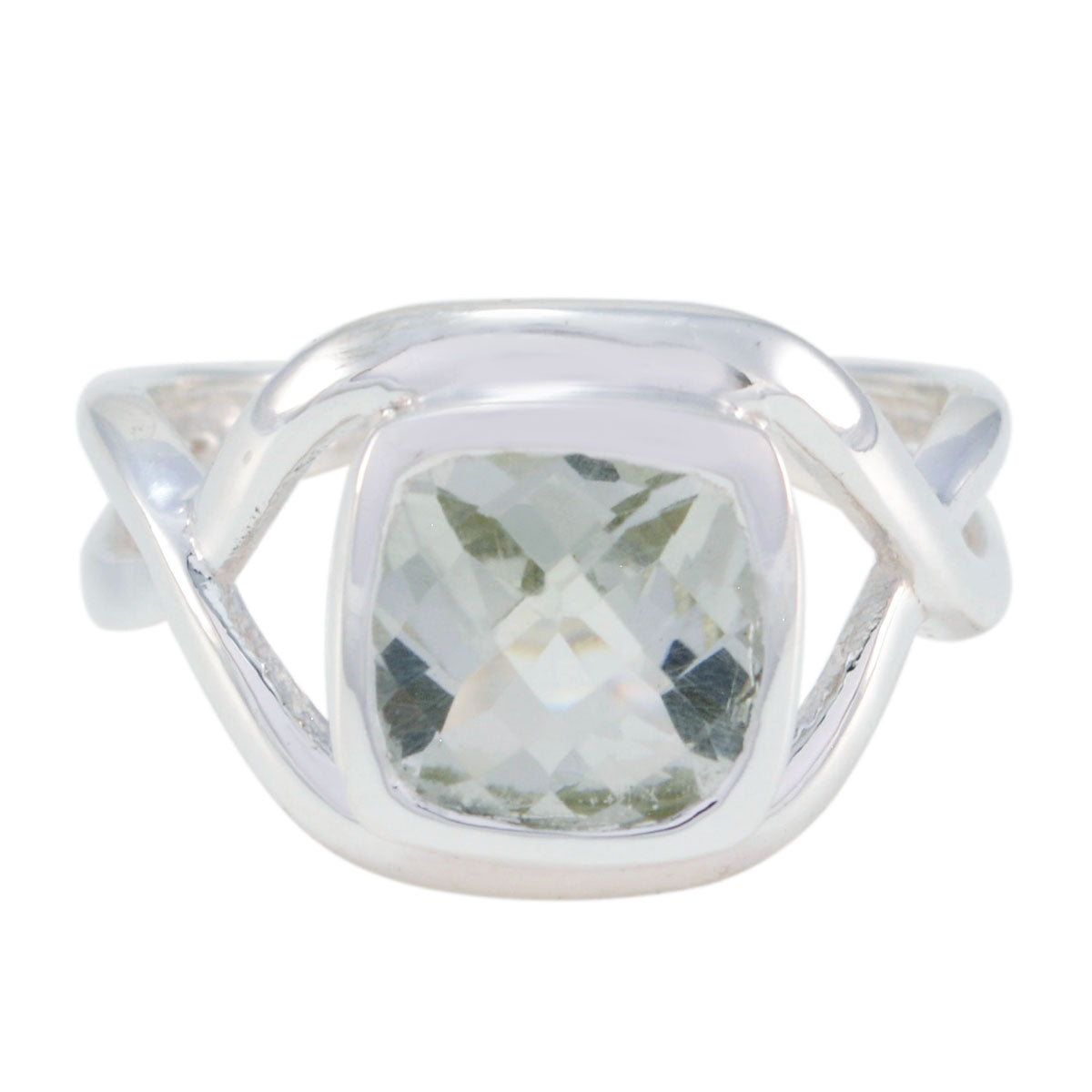 Exporter Gem Green Amethyst 925 Sterling Silver Ring Hot Topic Jewelry
