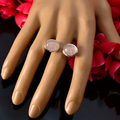 Exquisite Gems Rose Quartz Sterling Silver Ring Jewelry Box For Girl