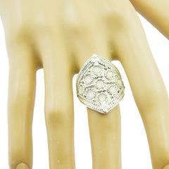 Fine Gemstone Rainbow Moonstone 925 Ring Handmade Beaded Jewelry