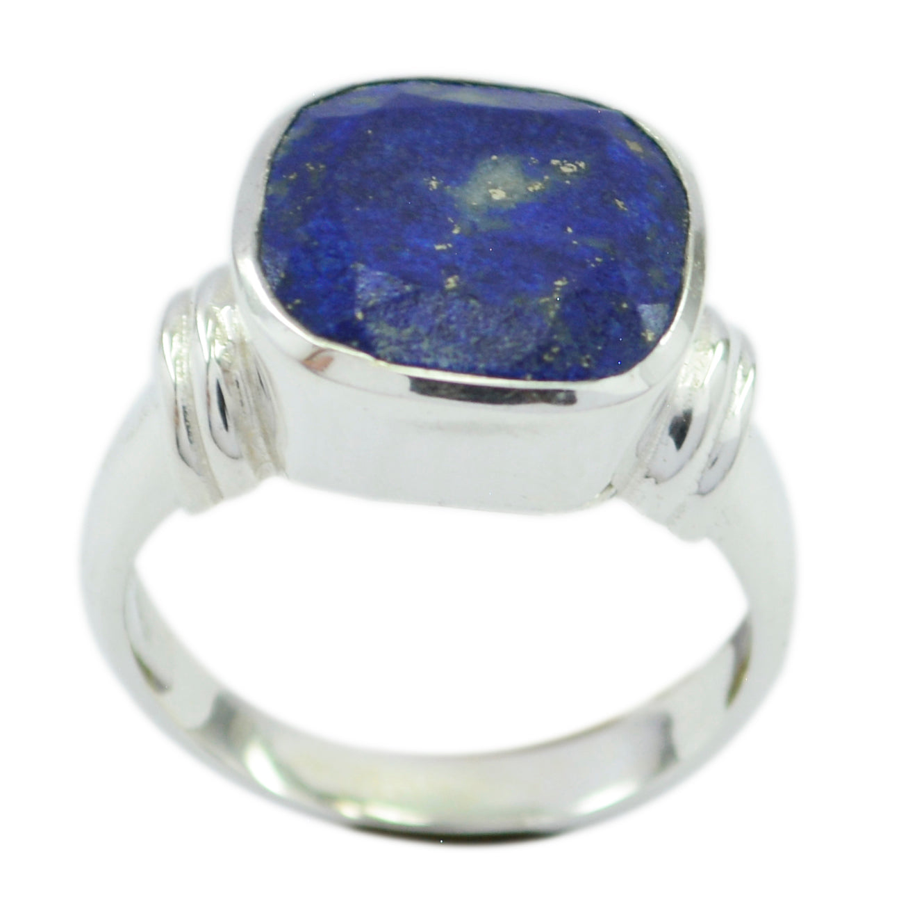 Fine-Looking Gems Lapis Lazuli Solid Silver Rings Solder Jewelry