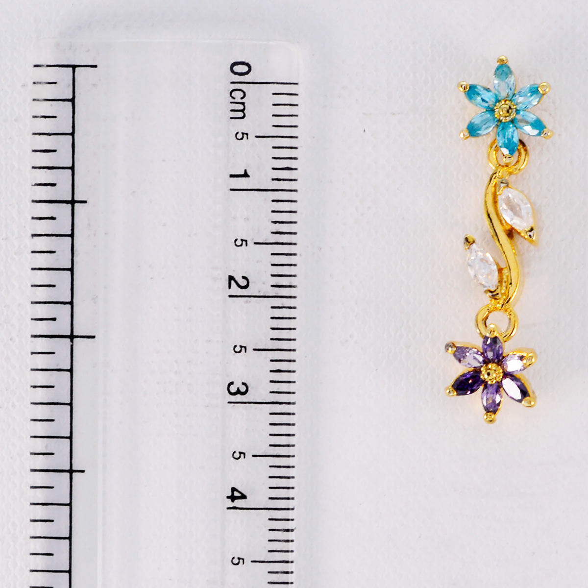Riyo Heavenly 925 sterling zilveren oorbel voor vrouw Multi-oorbel Bezel Setting Multi-oorbel Stud Earring