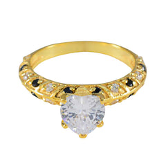 Винтажное серебряное кольцо riyo с покрытием из желтого золота, синий сапфир, камень в форме сердца, закрепка зубца, модные украшения, новогоднее кольцо