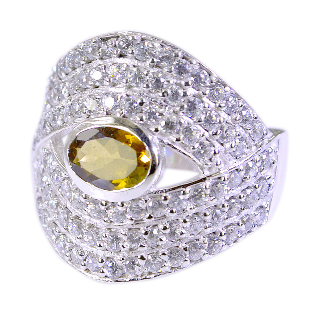 Gorgeous Gem Citrine 925 Sterling Silver Ring Travel Jewelry Organizer
