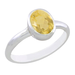Gorgeous Gemstones Citrine Solid Silver Ring Rook Piercing Jewelry