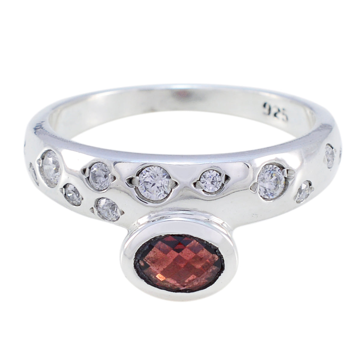 Gorgeous Stone Garnet 925 Sterling Silver Rings Fashion Jewelry Online