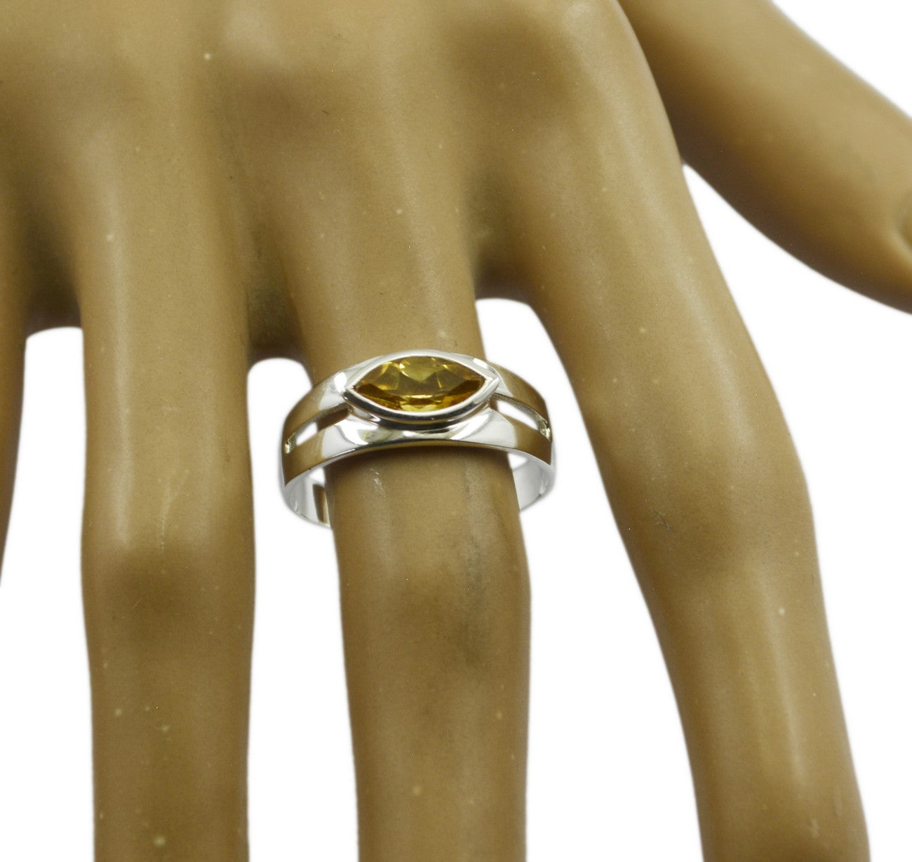 Grand Gemstones Citrine 925 Sterling Silver Rings Wedding Jewelry
