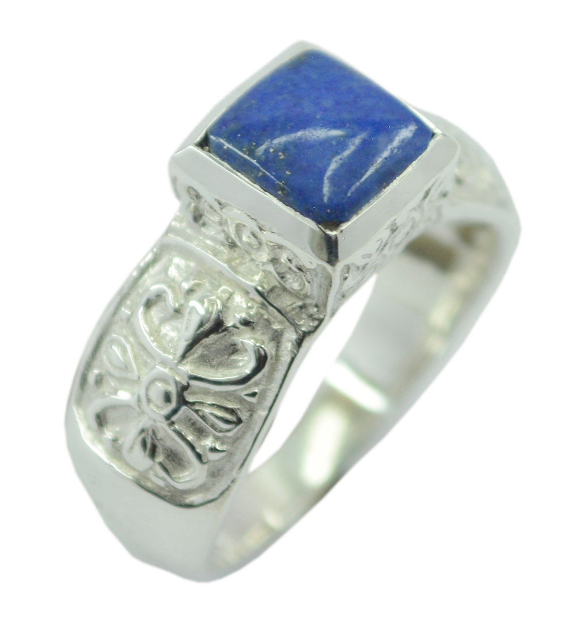 Handsome Stone Lapis Lazuli 925 Sterling Silver Ring Solid Silvers