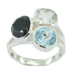 Hot Gemstone Multi Stone 925 Sterling Silver Rings Anniversary Day