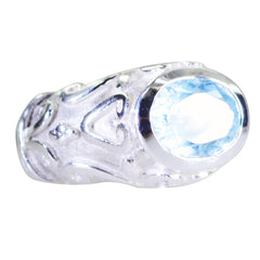 Ideal Gem Blue Topaz 925 Sterling Silver Ring Jewelry Manufacturers