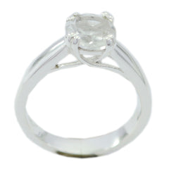 Junoesque Gemstones Crystal Quartz Solid Silver Rings Womens Jewelry