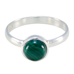 Magnetic Gemstones Malachite 925 Sterling Silver Ring 1920s Jewelry