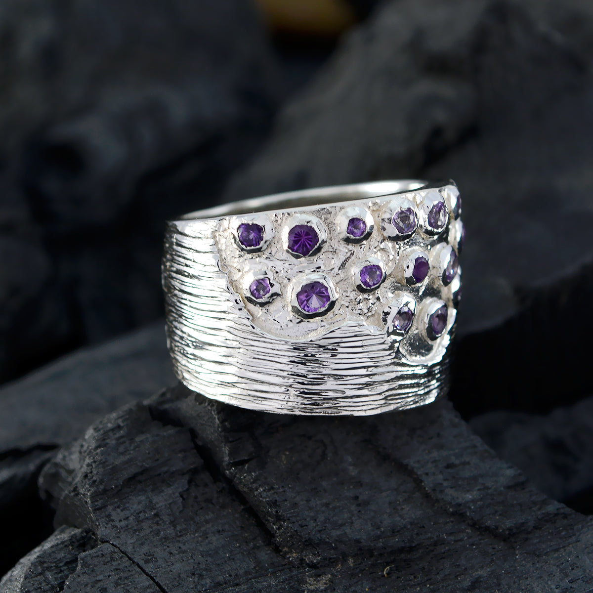 Marvelous Gem Amethyst Sterling Silver Ring Closest Jewelry Store