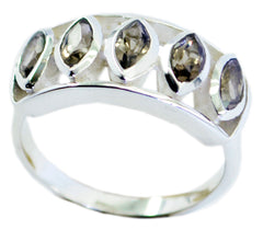 Mesmeric Gem Smoky Quartz 925 Silver Ring Jewelry Supplies Wholesale