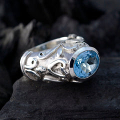 Mesmeric Gemstones Blue Topaz Sterling Silver Ring Jewelry Names