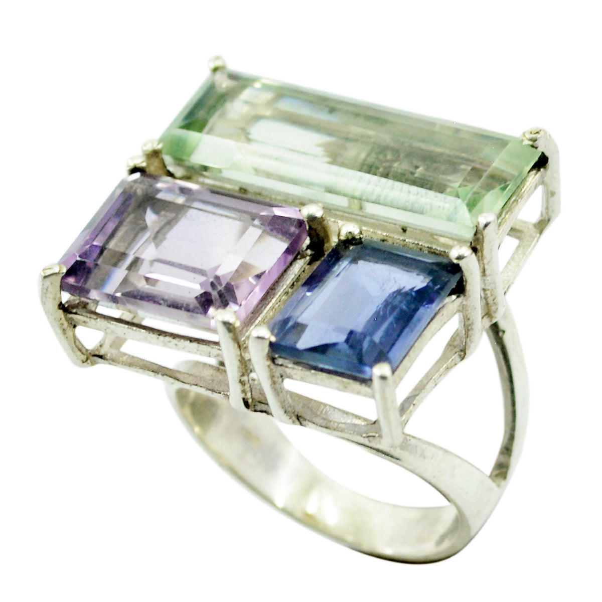 Mesmeric Gemstones Multi Stone Sterling Silver Rings Boot Jewelry