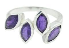 Natural Gem Amethyst 925 Sterling Silver Ring Diy Jewelry Cleaner
