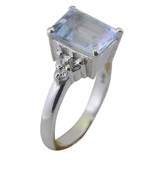 Natural Gem Blue Topaz 925 Sterling Silver Ring Most Selling Items
