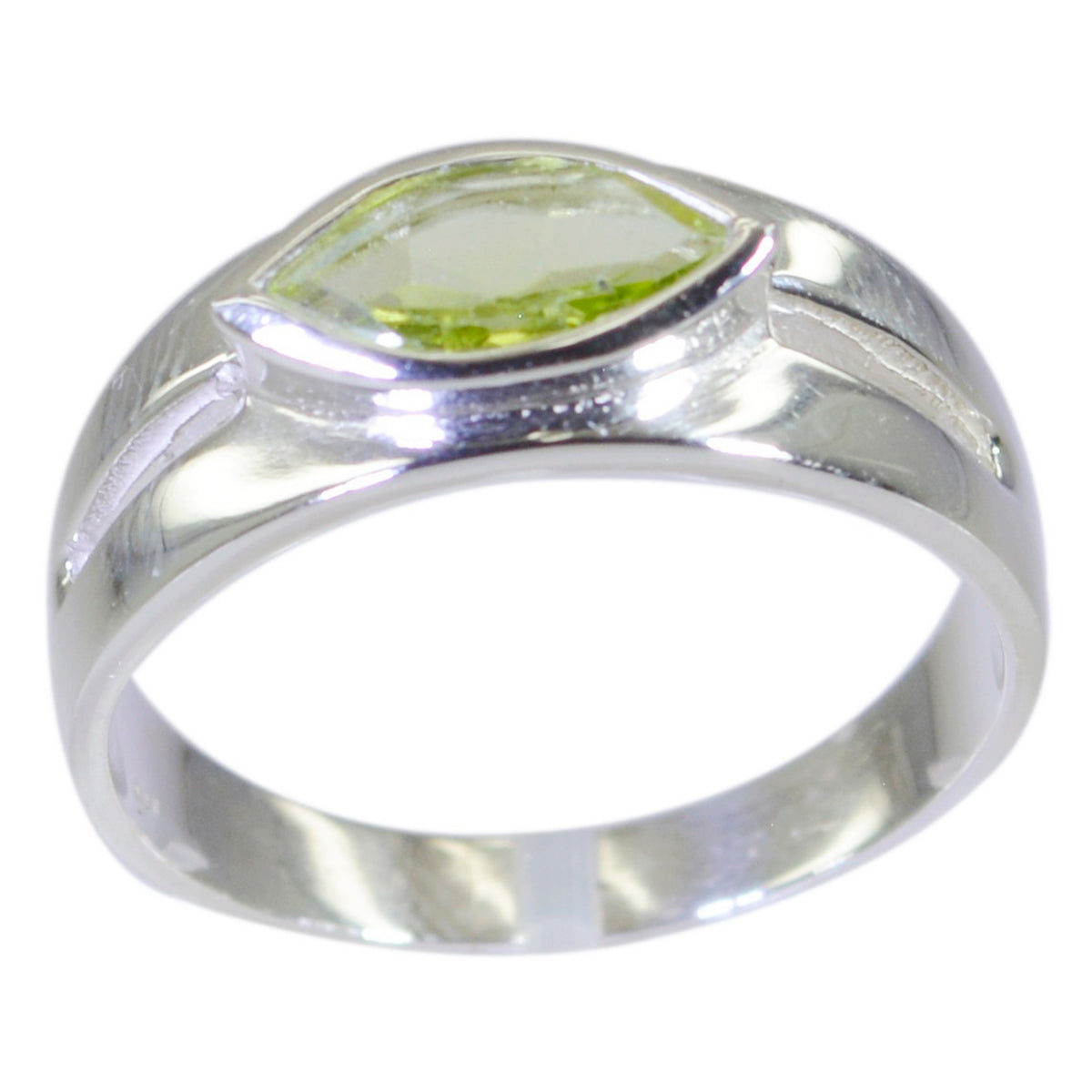 Nice Gemstones Peridot 925 Sterling Silver Ring Gift For Children Day