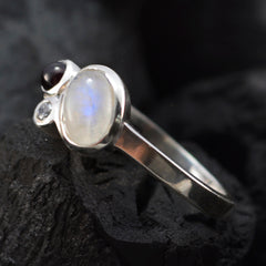 Presentable Gem Multi Stone Solid Silver Ring Ancient Egypt Jewelry