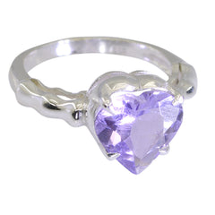 Pretty Gemstone Amethyst 925 Sterling Silver Ring Gift For Mother'S Day