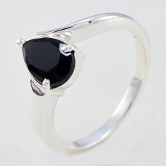 Pretty Gemstones Black Onyx 925 Sterling Silver Ring Jewelry Gifts