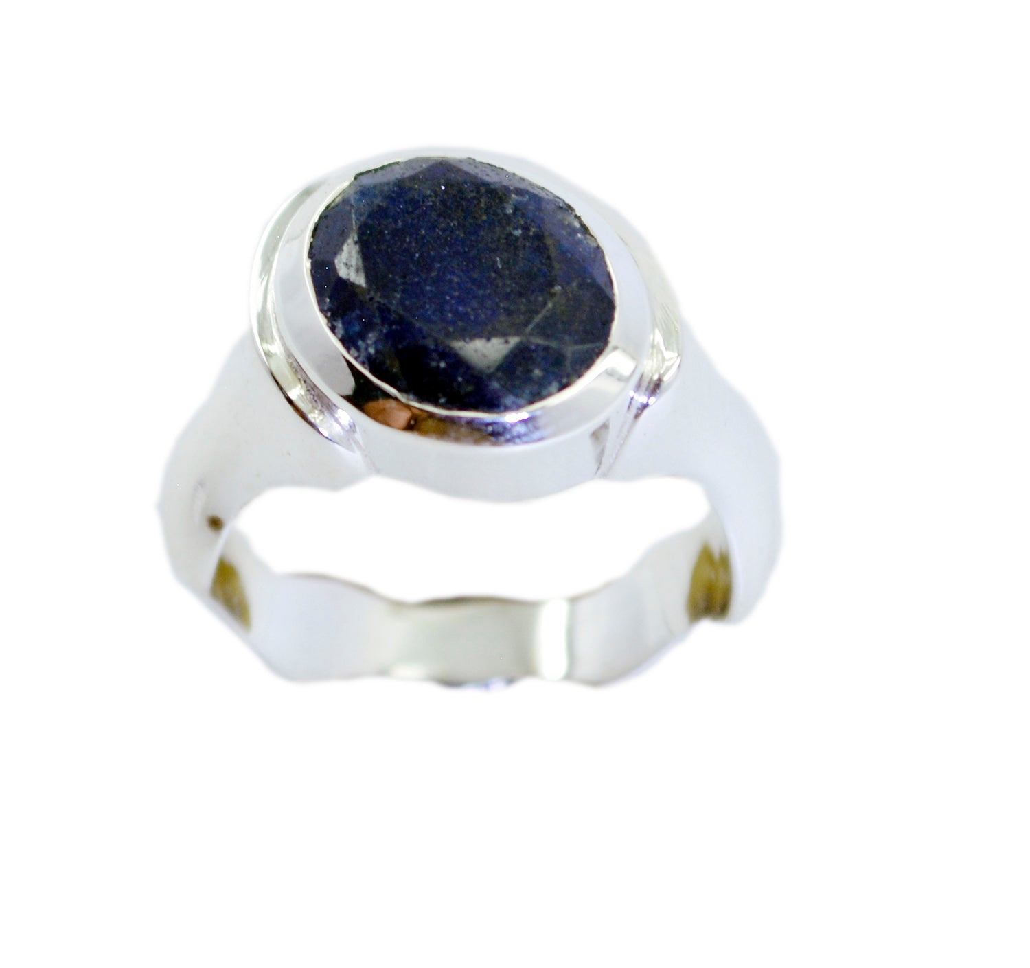 Prettyish Stone Indiansapphire Solid Silver Rings Jewelry Stores Nyc