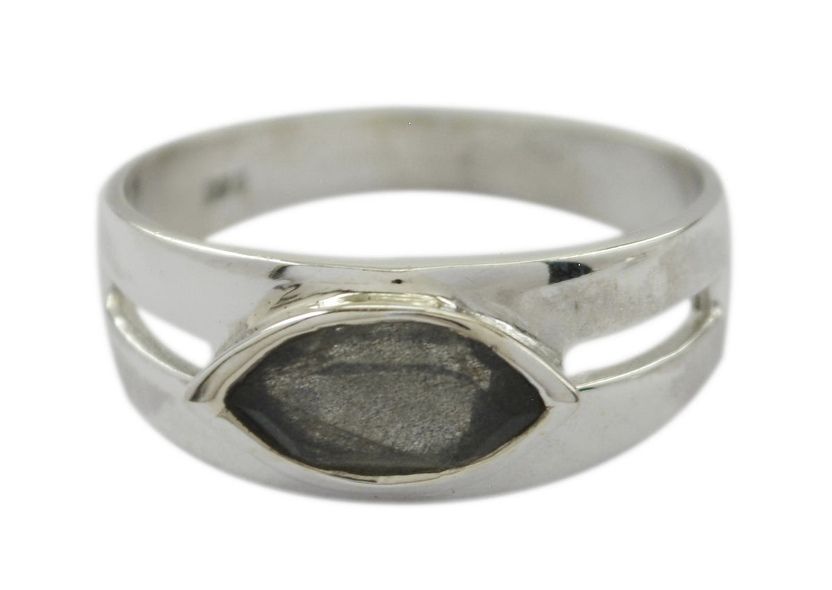 Pulchritudinous Gem Black Rutile 925 Silver Ring Jewelry Insurance