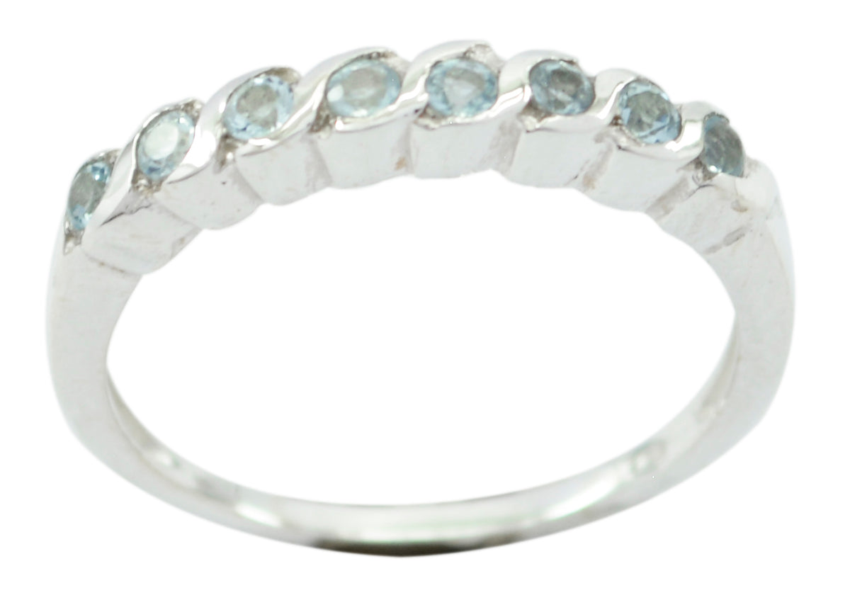 Pulchritudinous Gems Blue Topaz Sterling Silver Rings Kings Jewelry