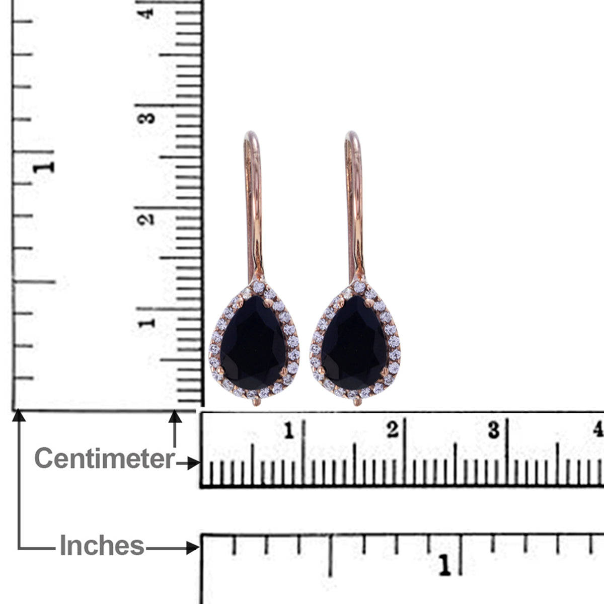 Riyo Stunning Sterling Silver Earring For Women Black Onyx Earring Bezel Setting Black Earring Dangle Earring