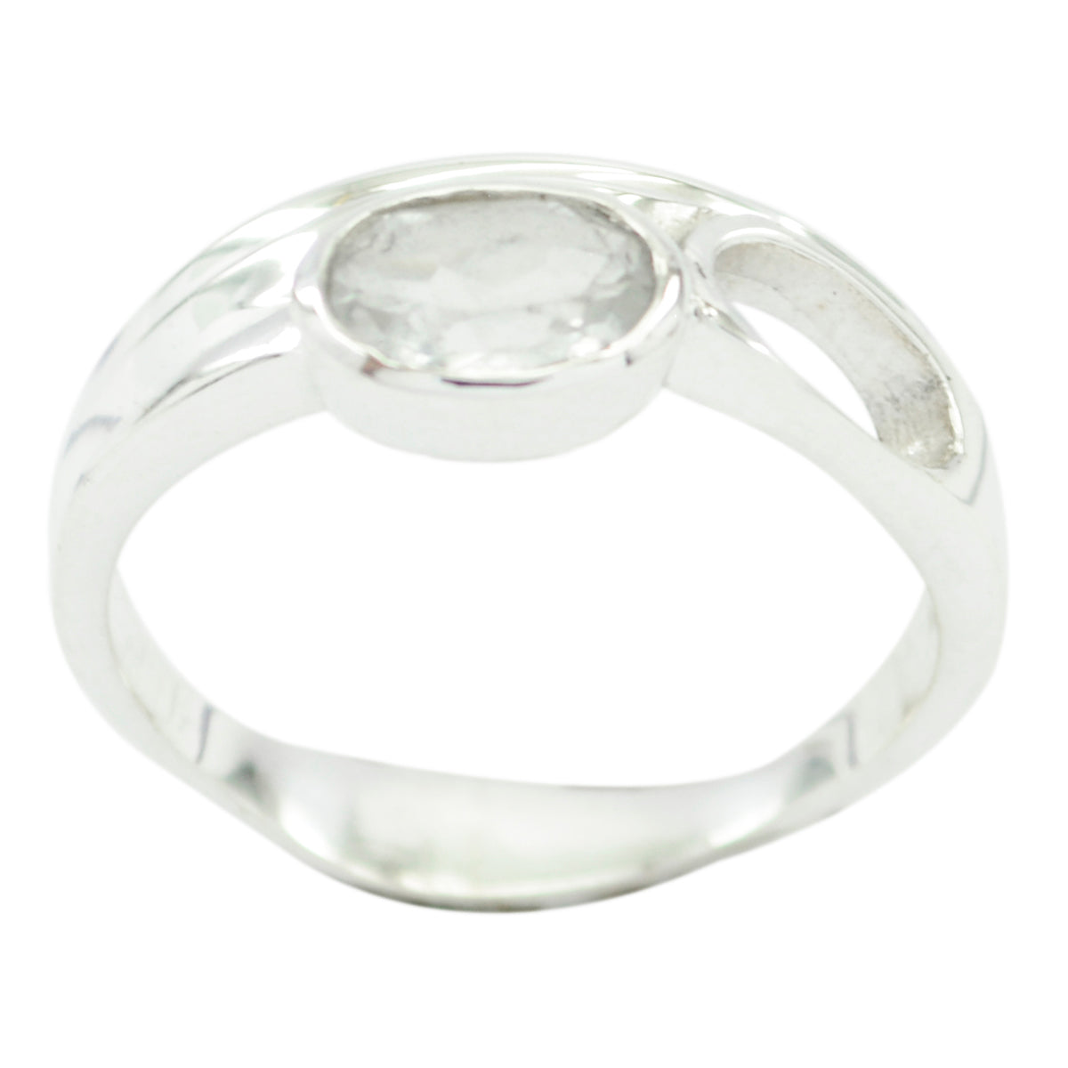 Radiant Gem Crystal Quartz 925 Silver Ring Wholesale Jewelry Supplies