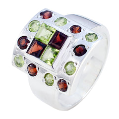 Radiant Gemstone Multi Stone 925 Sterling Silver Rings Boxing Day