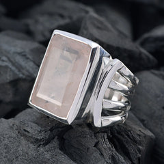 Ravishing Gemstone Rose Quartz Silver Ring Jewelry Armoire Mirror