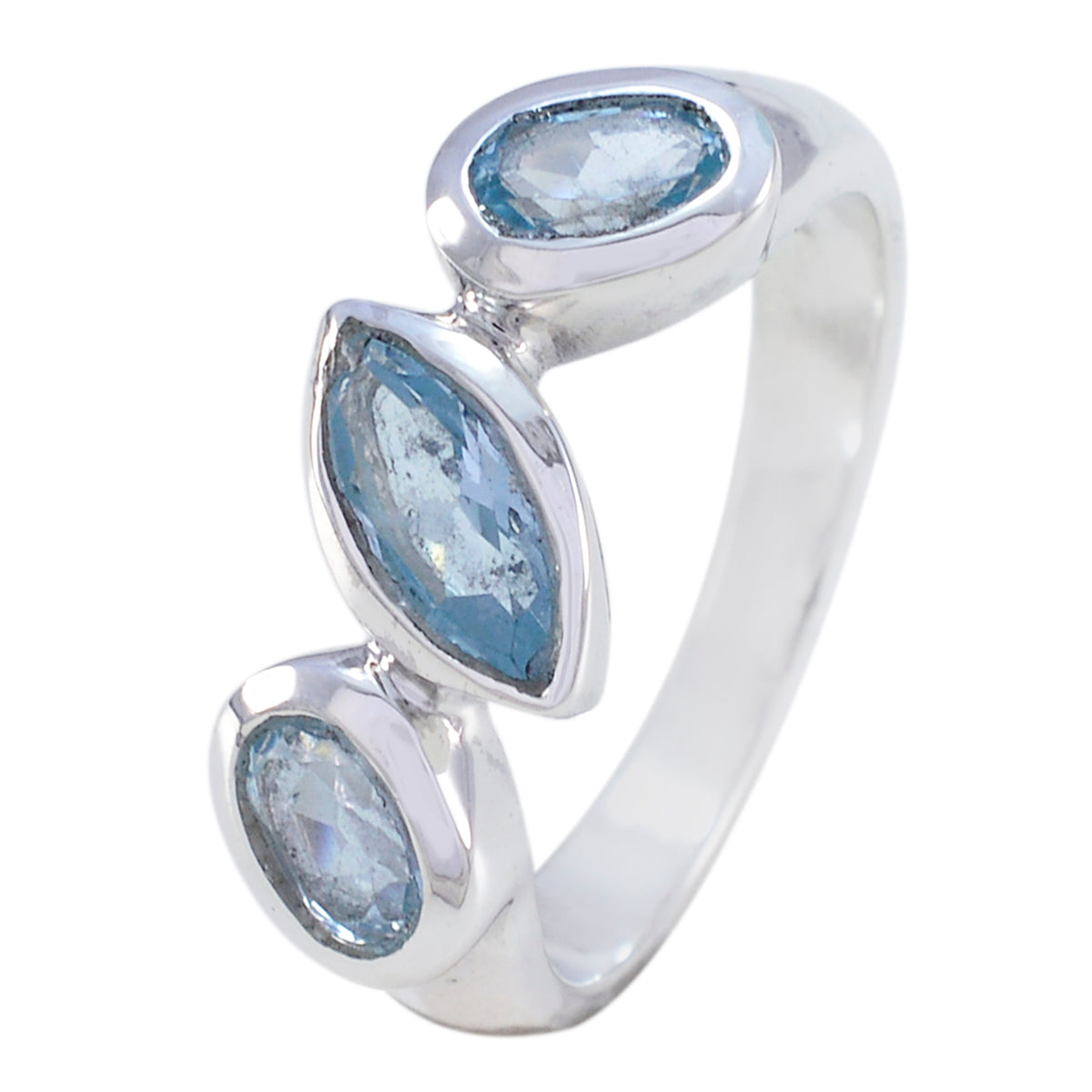 Ravishing Stone Blue Topaz 925 Sterling Silver Rings Justice Jewelry