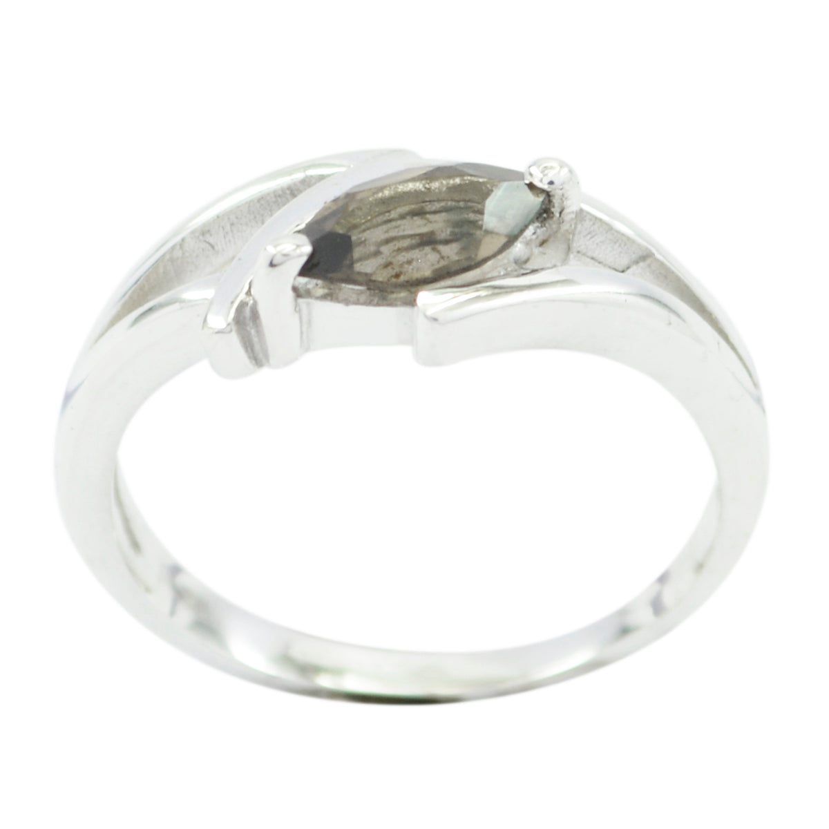 Ravishing Stone Smoky Quartz 925 Sterling Silver Ring Memorial Jewelry