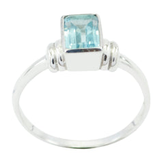 Riyo Aesthetic Gemstones Blue Topaz 925 Ring Jewelry Storage Mirror