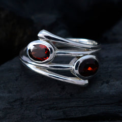 Riyo Appealing Gemstones Garnet Sterling Silver Rings Fine Item