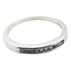 Riyo Attractive Gems Amethyst 925 Silver Ring Engraved Jewelry Box